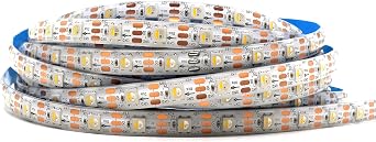 DC5V SK6812 Similar WS2812B RGBW RGB+Neutral White Led Strip Light 60leds/Pixels/m Individually Addressable 4Color in 1LED Dream Color 16.4ft5m 300leds IP65 No Adapter or Controller