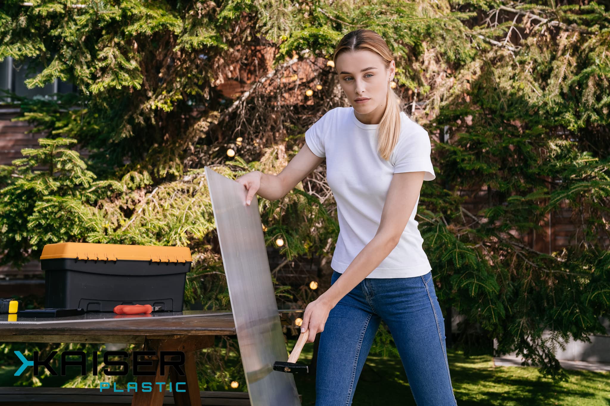 KAISER PLASTIC® Xtra Strong | Set di 7 lastre per serra, spessore 10 mm, 605 x 1210 mm, policarbonato (PC), 5,10 m2, peso: 1250 g/m², piastra a doppia parete