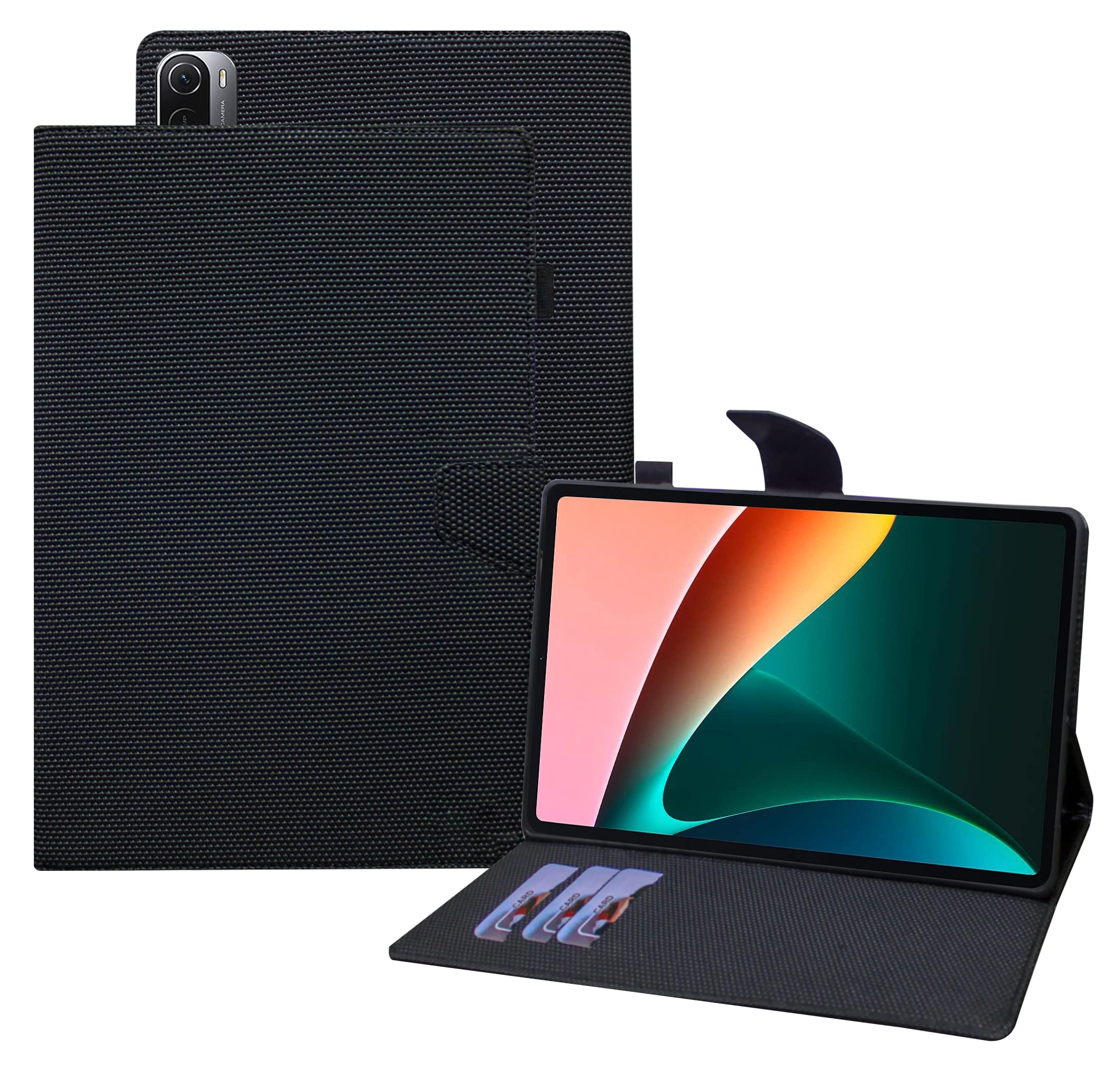 TGK Dotted Smart Leather Wallet Folio Stand Case with Pencil Holder Flip Cover Pouch for Xiaomi Pad 5 11.0 inch with Stylus Pen Holder (Black) (B0B4XFXKD1) Amazon Price History, Amazon Price Tracker
