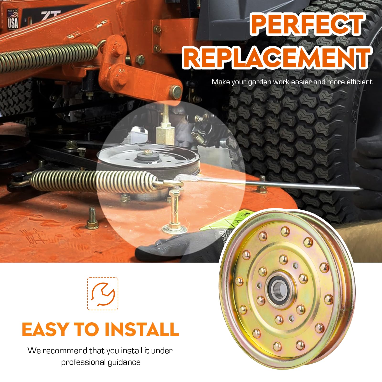 Amazon.com : 1-633109 116-4667 Flat Idler Pulley Fit for Exmark