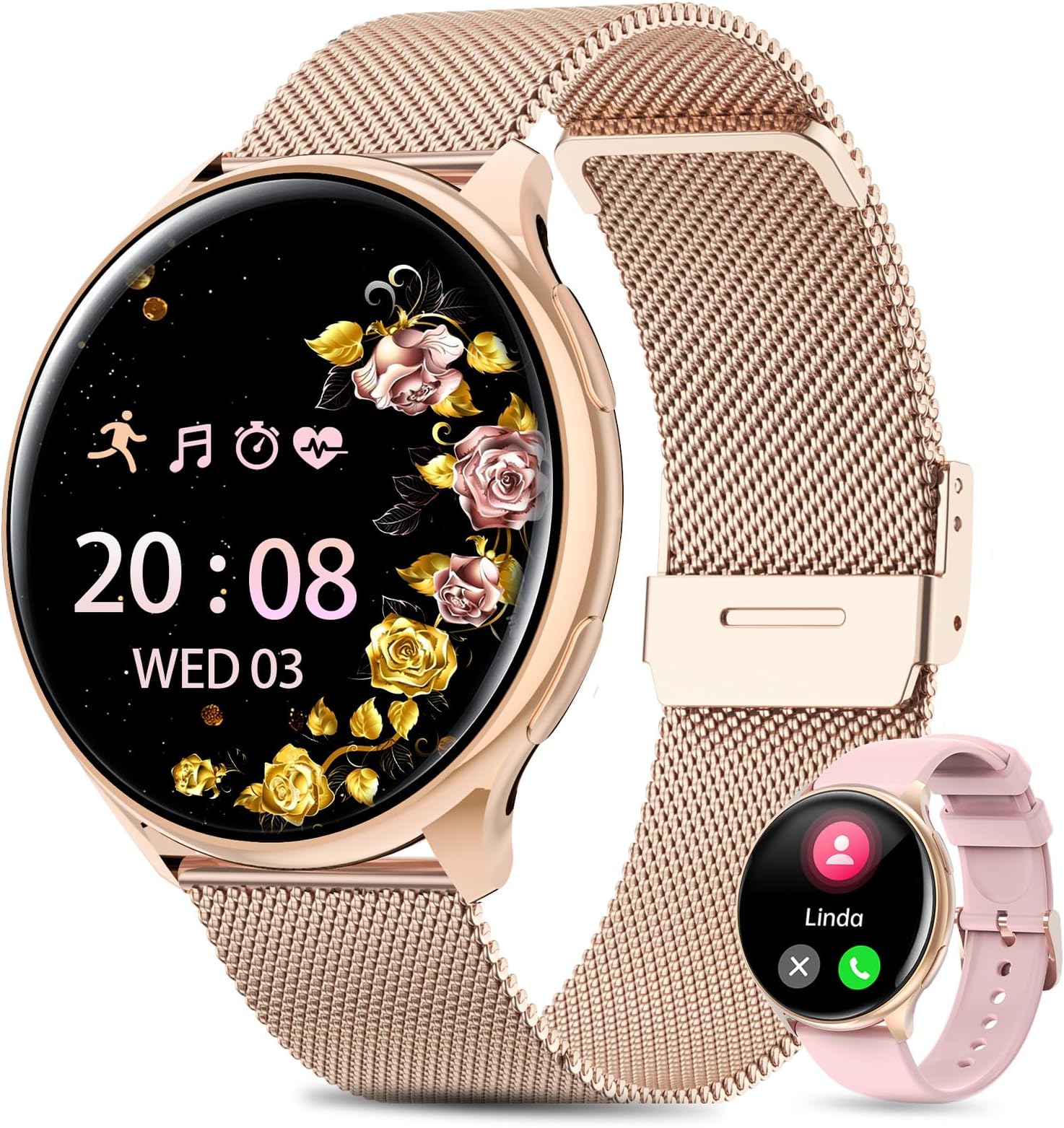 Smartwatch Mit Whatsapp Funktion Ohne Sim Karte Pireware Harmony 4 Smartwatch Damen Premium Fitnessuhr mit