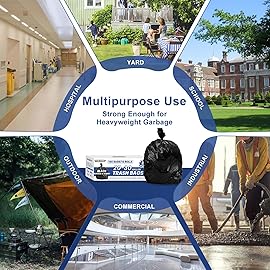 T.FORING 20-30 Gallon Trash Bags Black - 1.28 Mil Thick,30 x 35 Large Garbage Bags 100 Count20+ Gallon Heavy Duty Trash Can Liners Unscented for Kitchen Home Office Commercial Outdoor