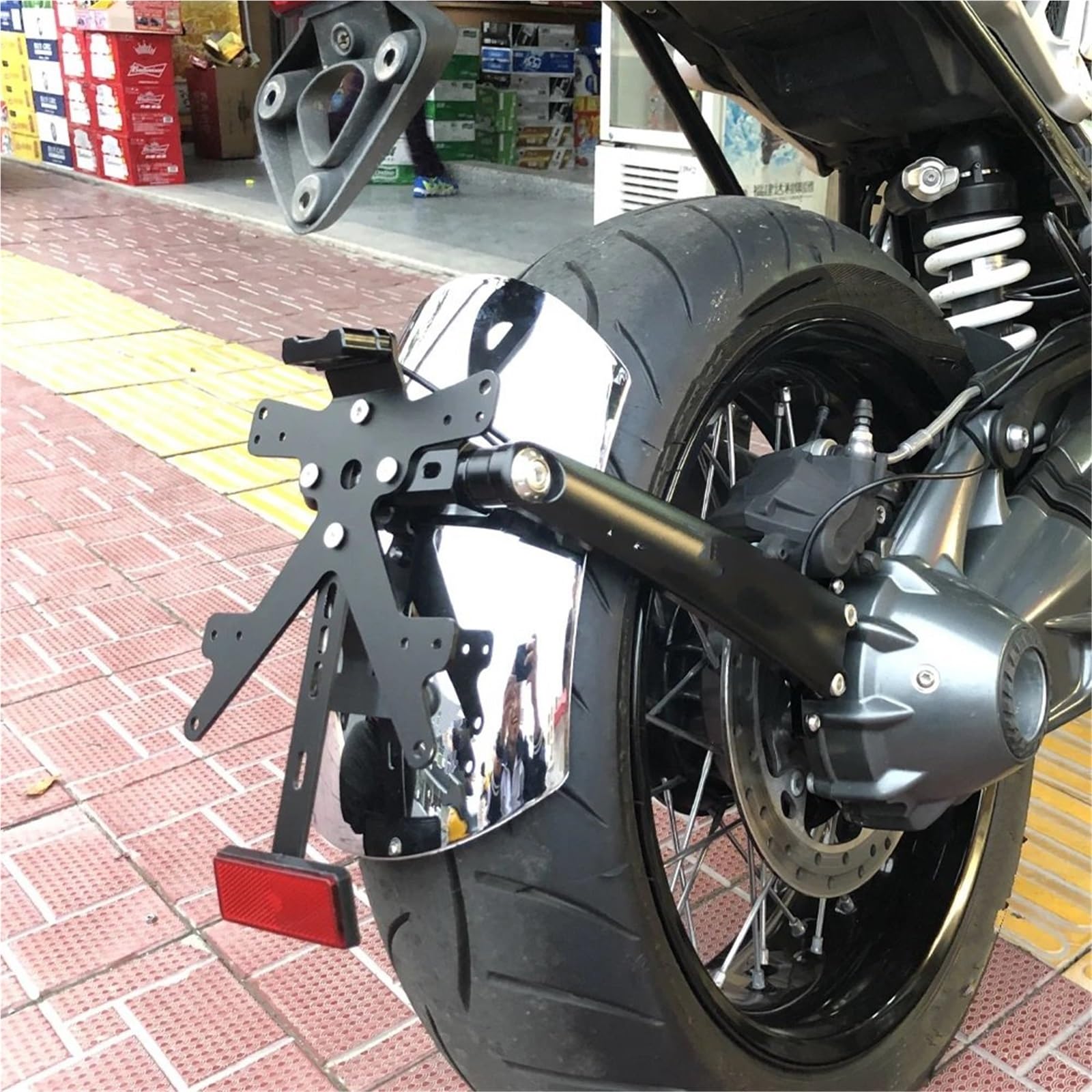 Ramka tablicy rejestracyjnej Zestaw uchwytów na tylny błotnik i tablic rejestracyjnych pasujących do BMW R Nine T Scrambler R9T Pure Racer Urban RnineT G/S Ninet /5