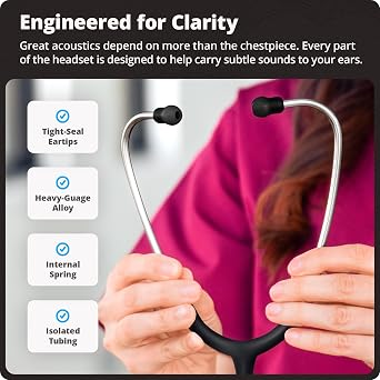 Greater Goods Dual-Head Stethoscope for Nurses, Medical Students & EMTs