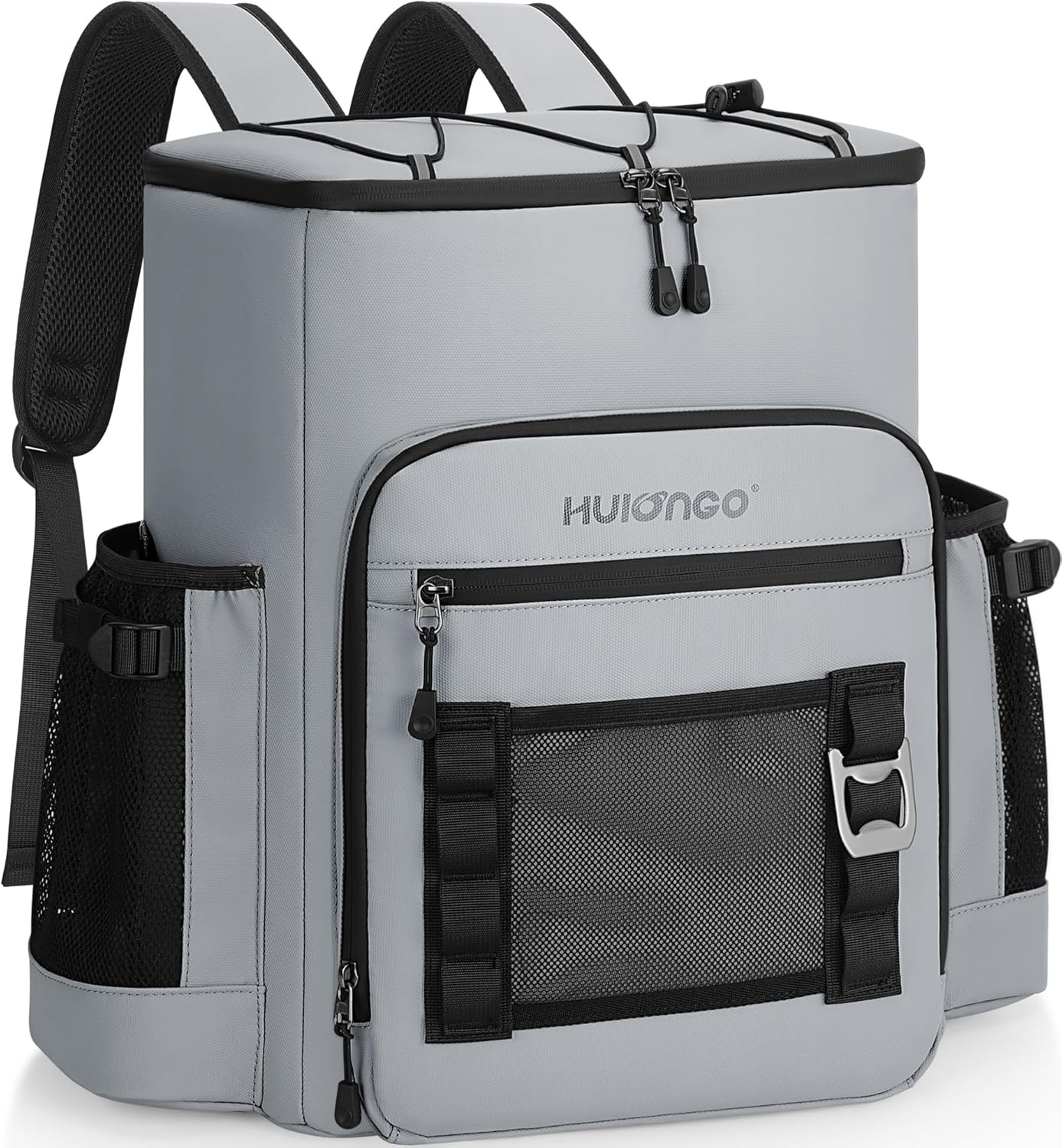 Large 52cans Waterproof Insulated Cooler Backpack for Men & Women, Leak Proof Backpack Cooler, Soft, 8Gal Grey