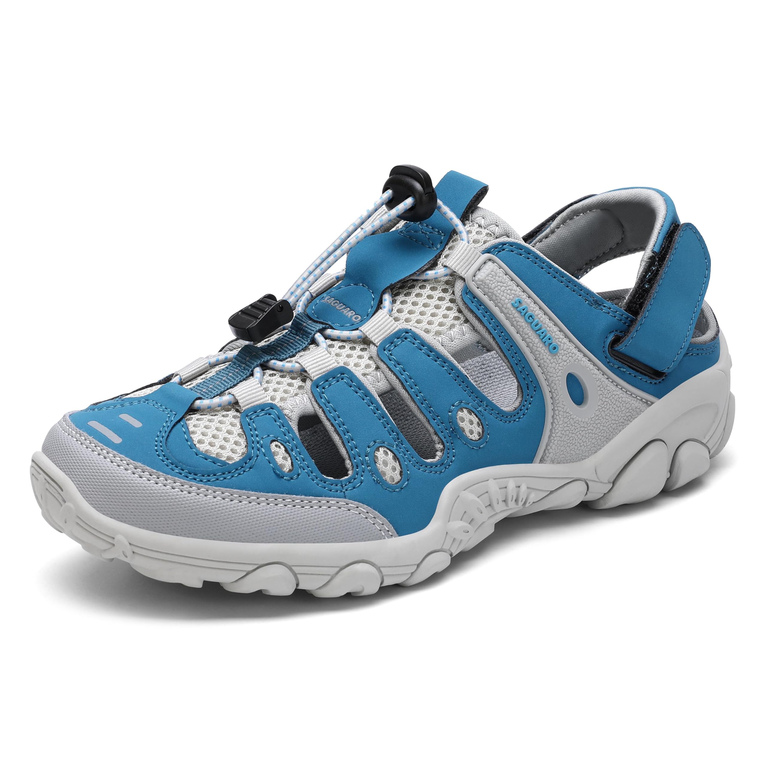 SAGUARO Men's Sport Sandals Adjustable Strap Closed Toe Outdoor Hiking Sandal Beach Water Shoes