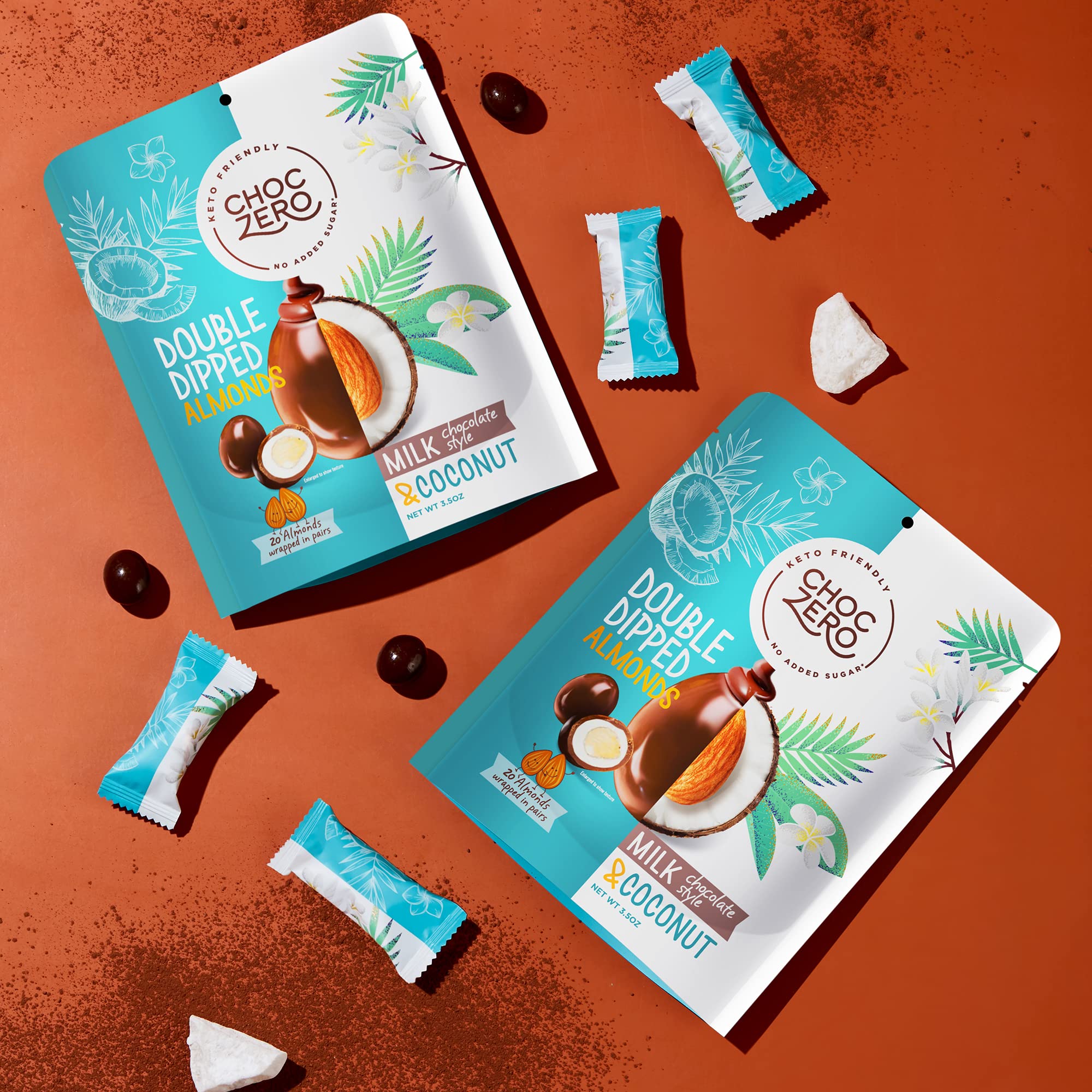 Buy ChocZero's Keto Chocolate Covered Almonds Milk Chocolate Coconut Roasted Almonds Dipped