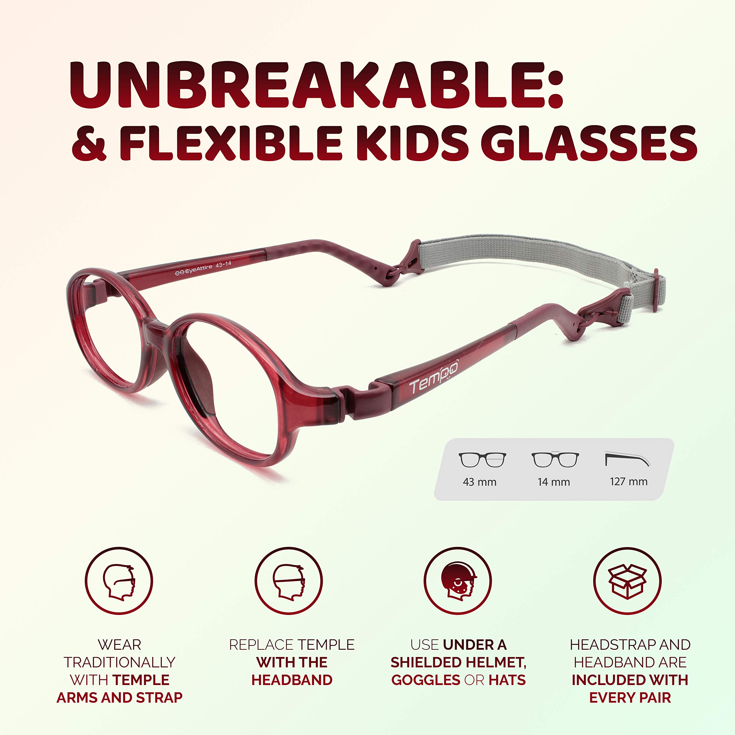 Tempo: Unbreakable Kids Glasses - Flexible Fashion Glasses For Kids - 3005111