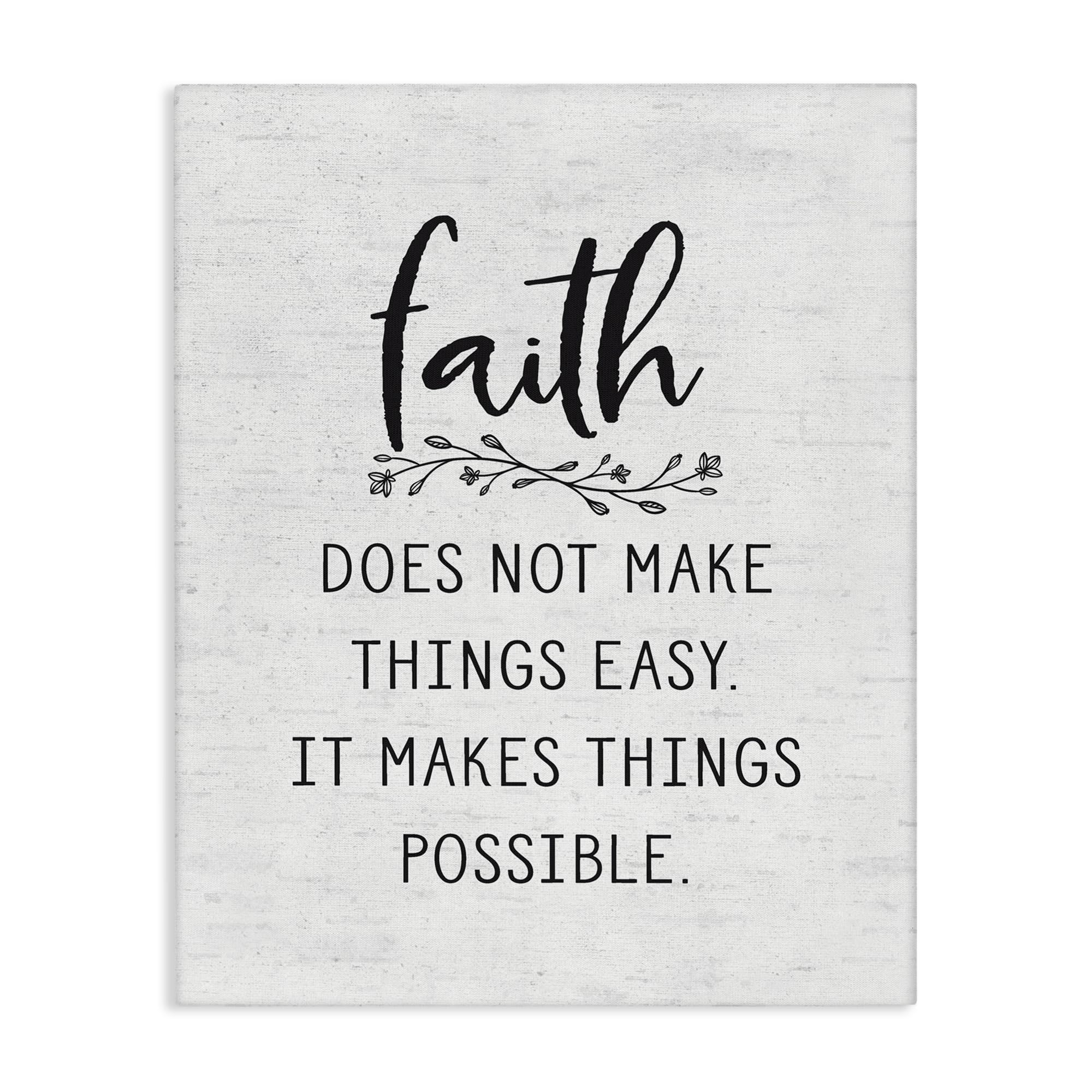 Stupell Industries 'Encouraging Faith Quote Rustic Botanical'| Canvas Art