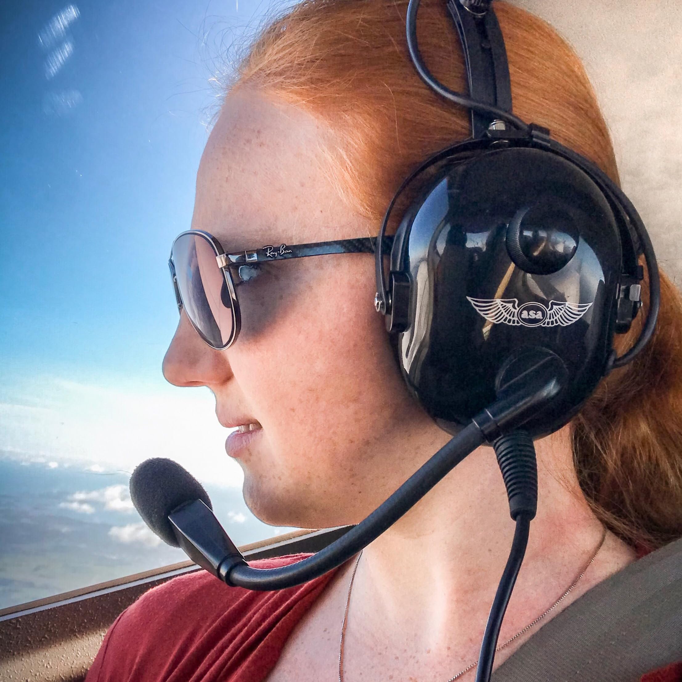ASA AirClassics HS-1A Pilot Headset Trwałość, redukcja szumów 23 dB, mikrofon z redukcją szumów, stereo/mono, pozłacane wtyczki, niezbędny zestaw słuchawkowy do lotnictwa ogólnego dla pilotów