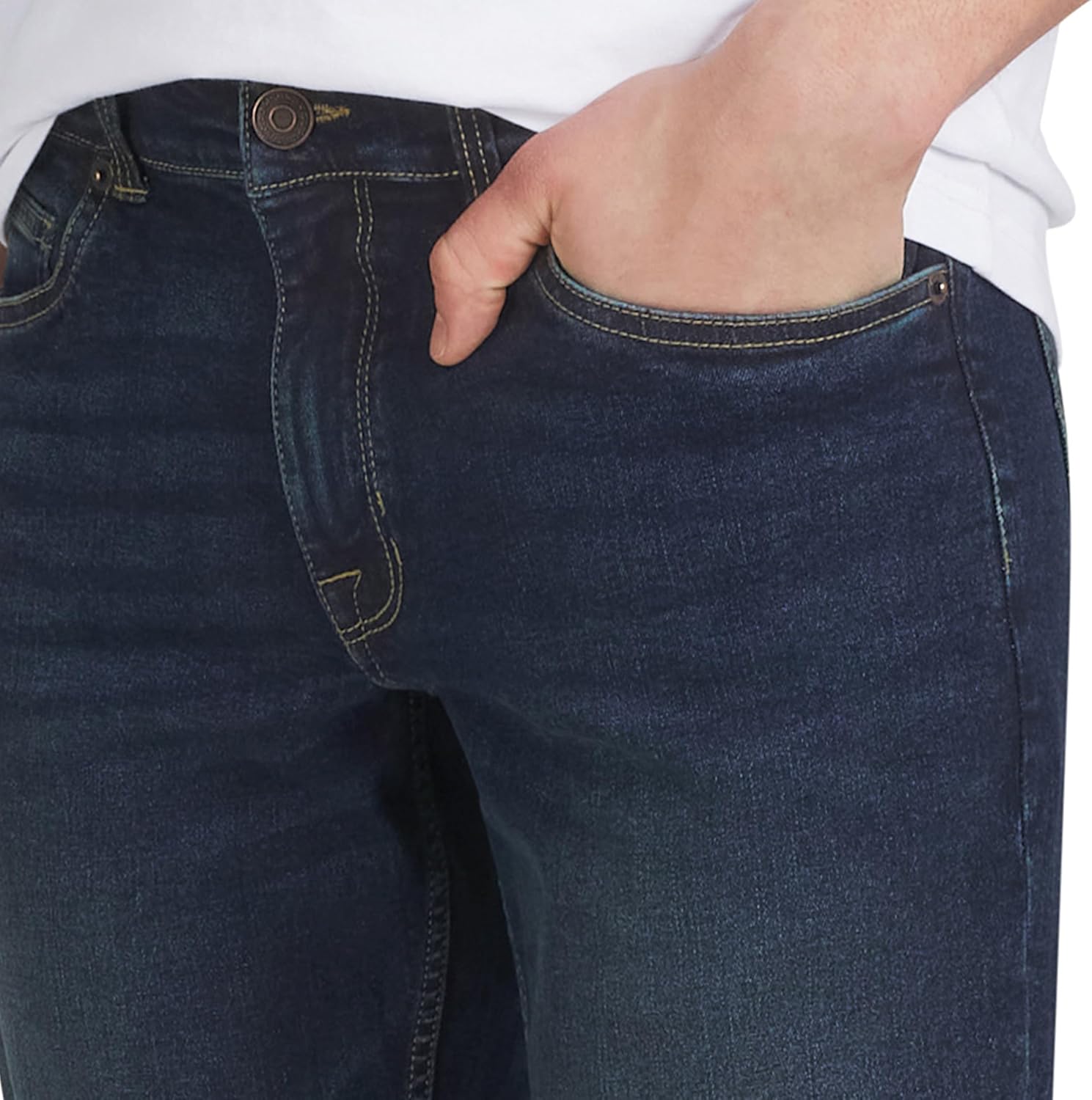 Quiksilver Men's 5 Pocket Straight Fit Stretch Waist Denim Jeans - Image 2