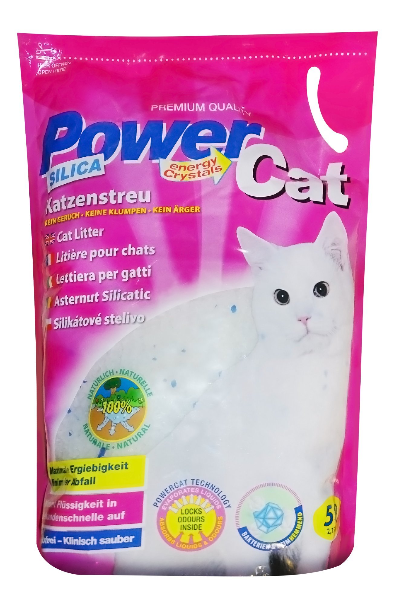 6 x 5 l = 30 L Power Cat Magic Silikat Katzenstreu Powercat