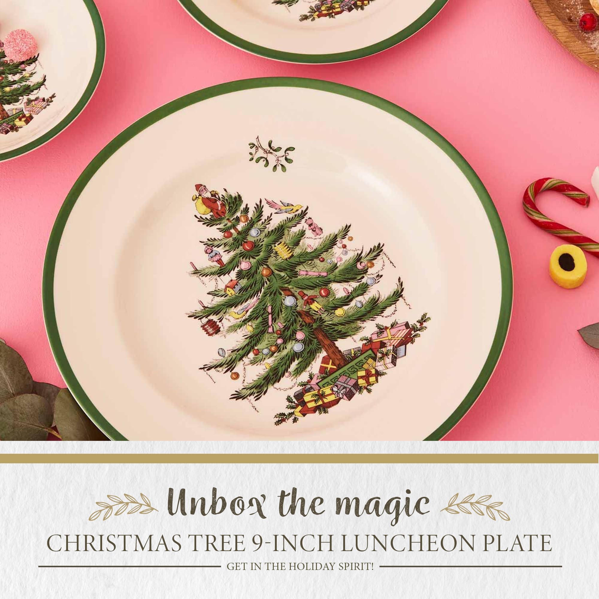 Amazon.com | Spode Christmas Tree Luncheon Plate, 9-Inch Porcelain