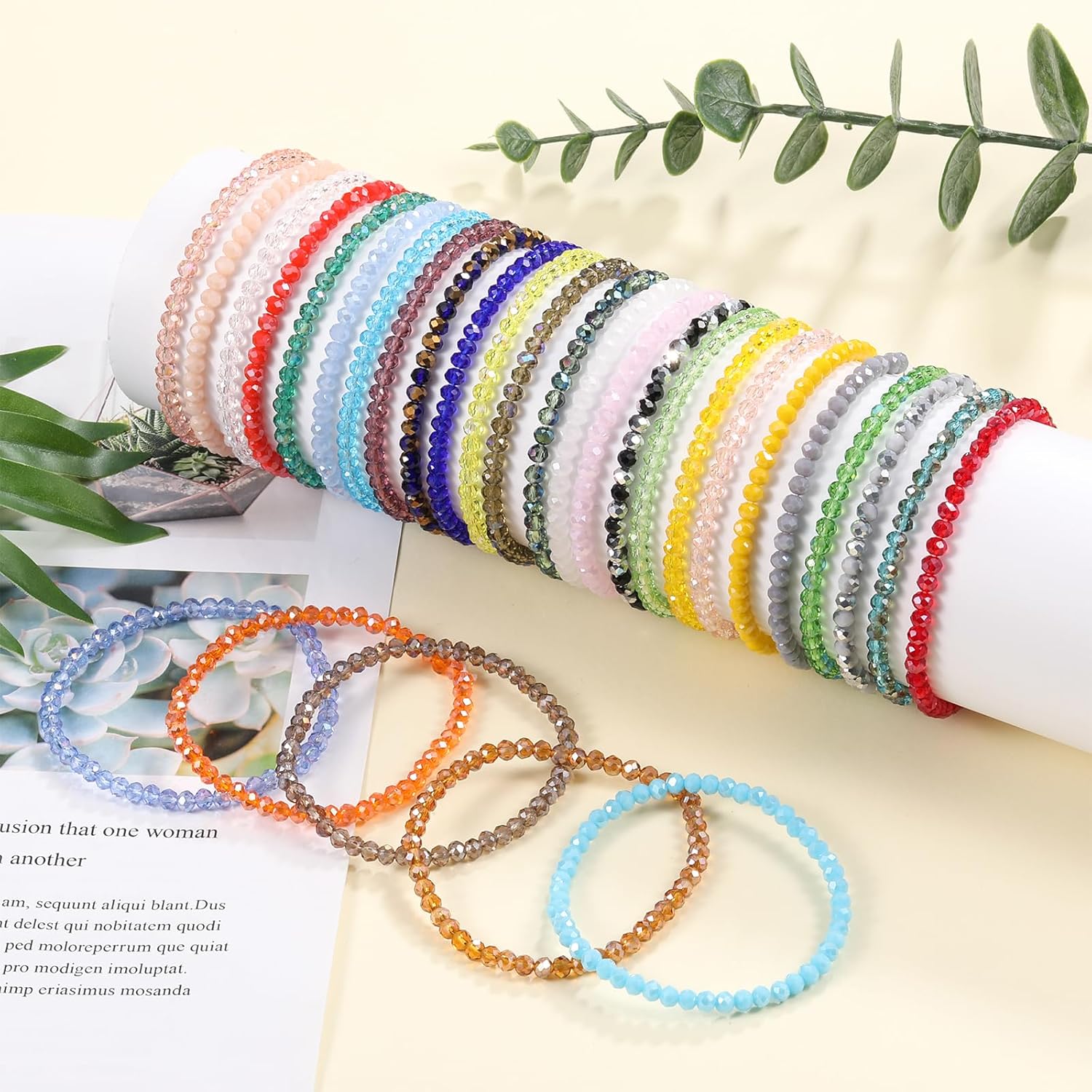 Ornaland 30 Pcs Beaded Bracelets Surfer Stretch Bracelets Set Colorful Glass Beads Bracelets Stackable Boho Bracelets Beach Friendship Bracelets Wrist Jewelry for Women - Image 5