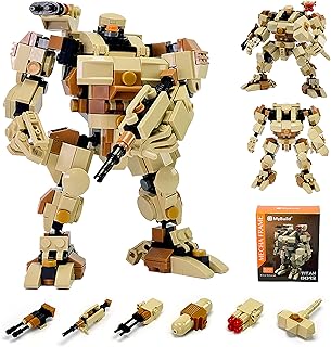 Mecha Frame Titan - Toy Building Sets Mecha 6 Inches, Build Robot Mech, Adjustable Action Poses, All Major Building Bricks Compatible, for Mech Fans