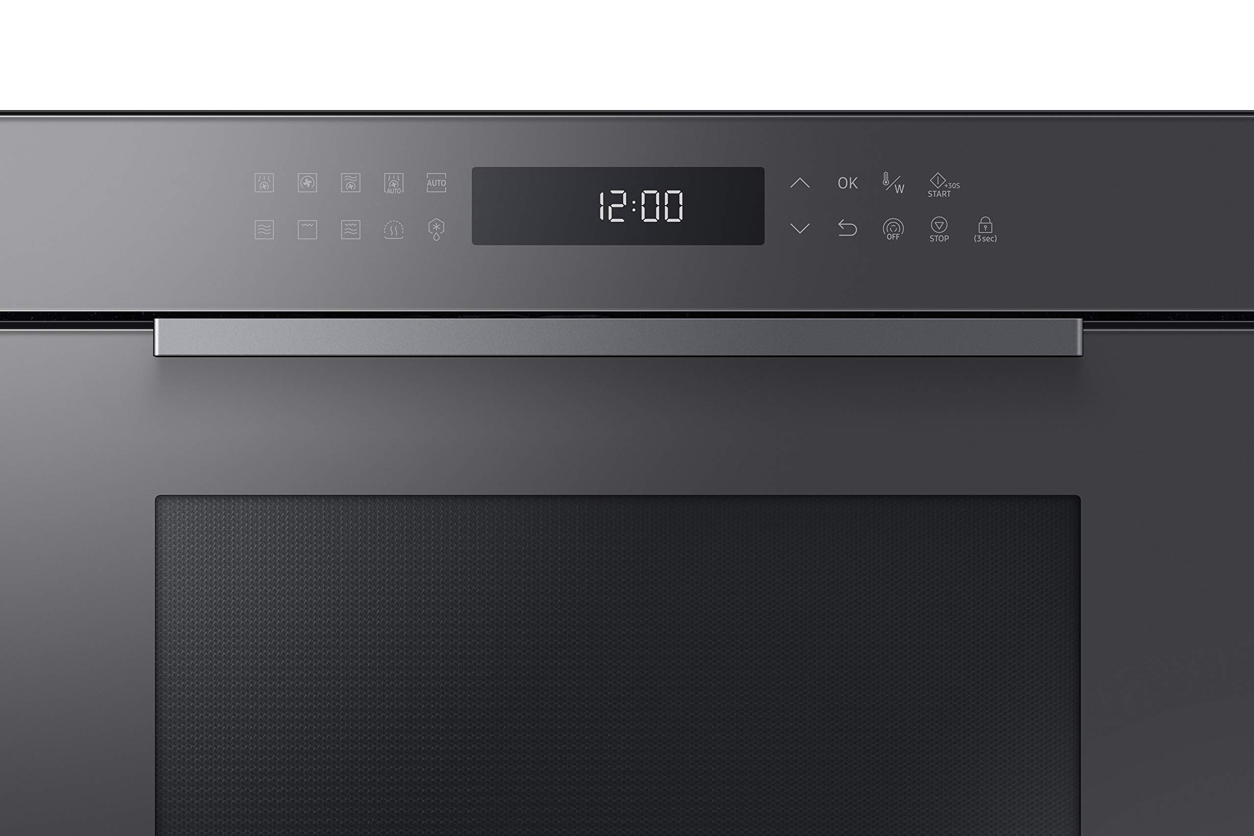 Samsung HotBlast™ MC35R8088LC/ET, Vapeur, Micro-ondes + Grill 900 W + 2250 W, 53l x 40h x 48p cm, 35 L, Graphite