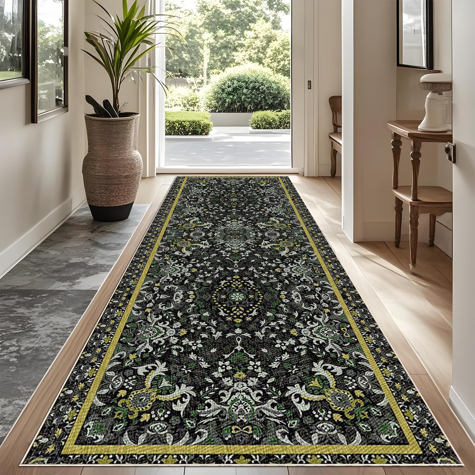 Tapis de couloir antidérapant pour habiller l'entrée et le salon avec style