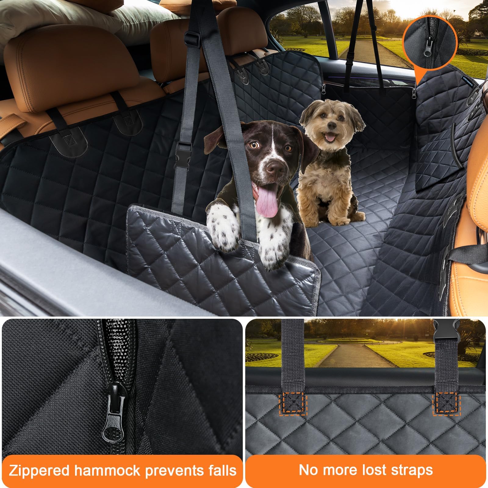 Funda para Coche para Perro para Volvo V60 2011 2012-2018, Protector Asientos Traseros Hamaca Coche Impermeable Alfombrilla Viaje Perro Mascotas