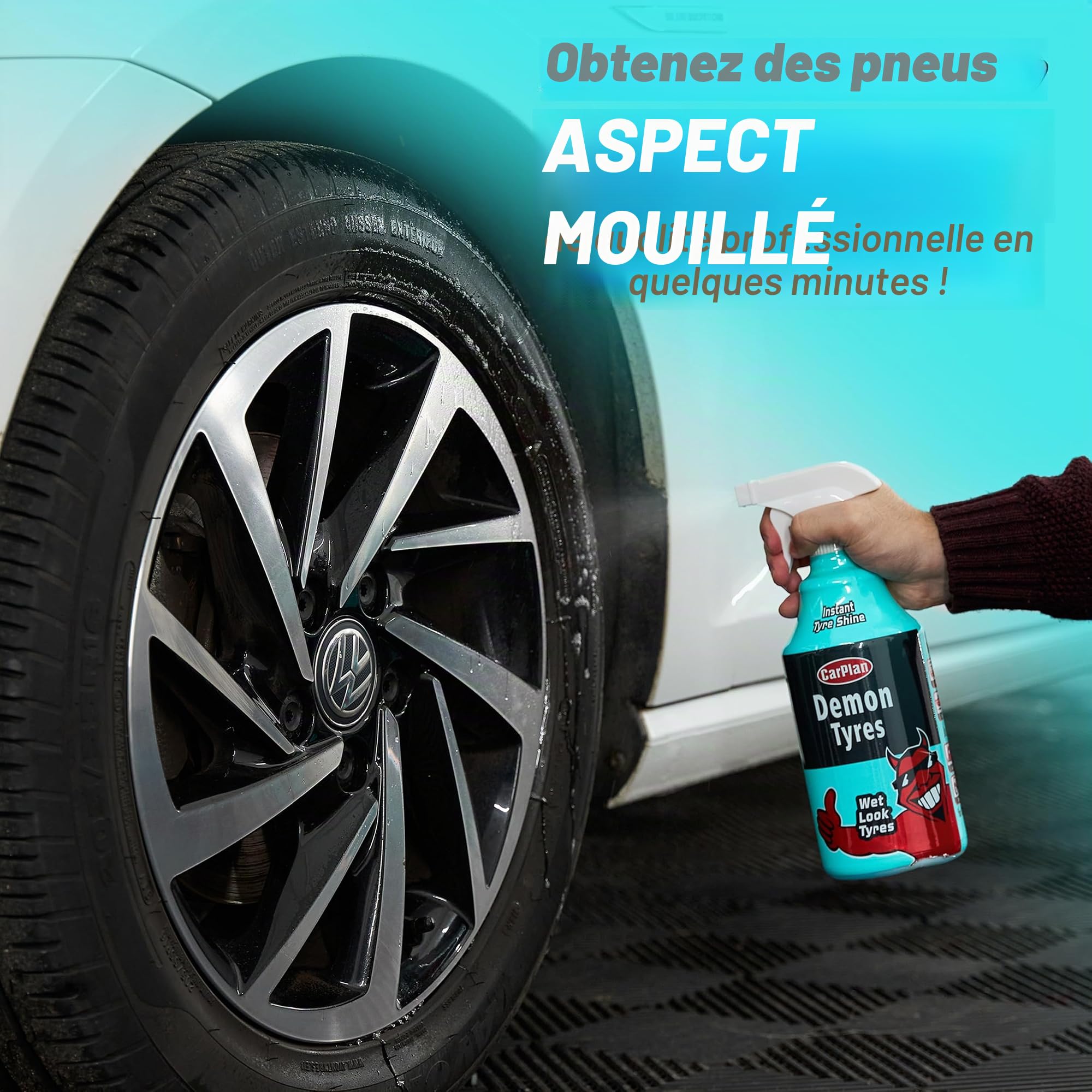 CarPlan Demon Tyres 5L - Finition pour pneus effet mouillé