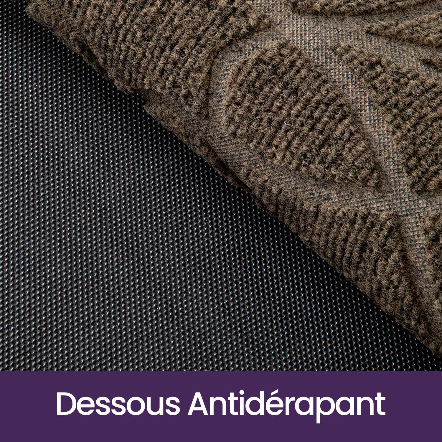 DEXI Paillasson Interieur Entree 60 x 120 cm, Tapis d'entrée Antidérapant, Tapis de Porte Absorbant et Résistant, Tapis pour Intérieur, Extérieur, Couloir, Jardin, Cour, Brun