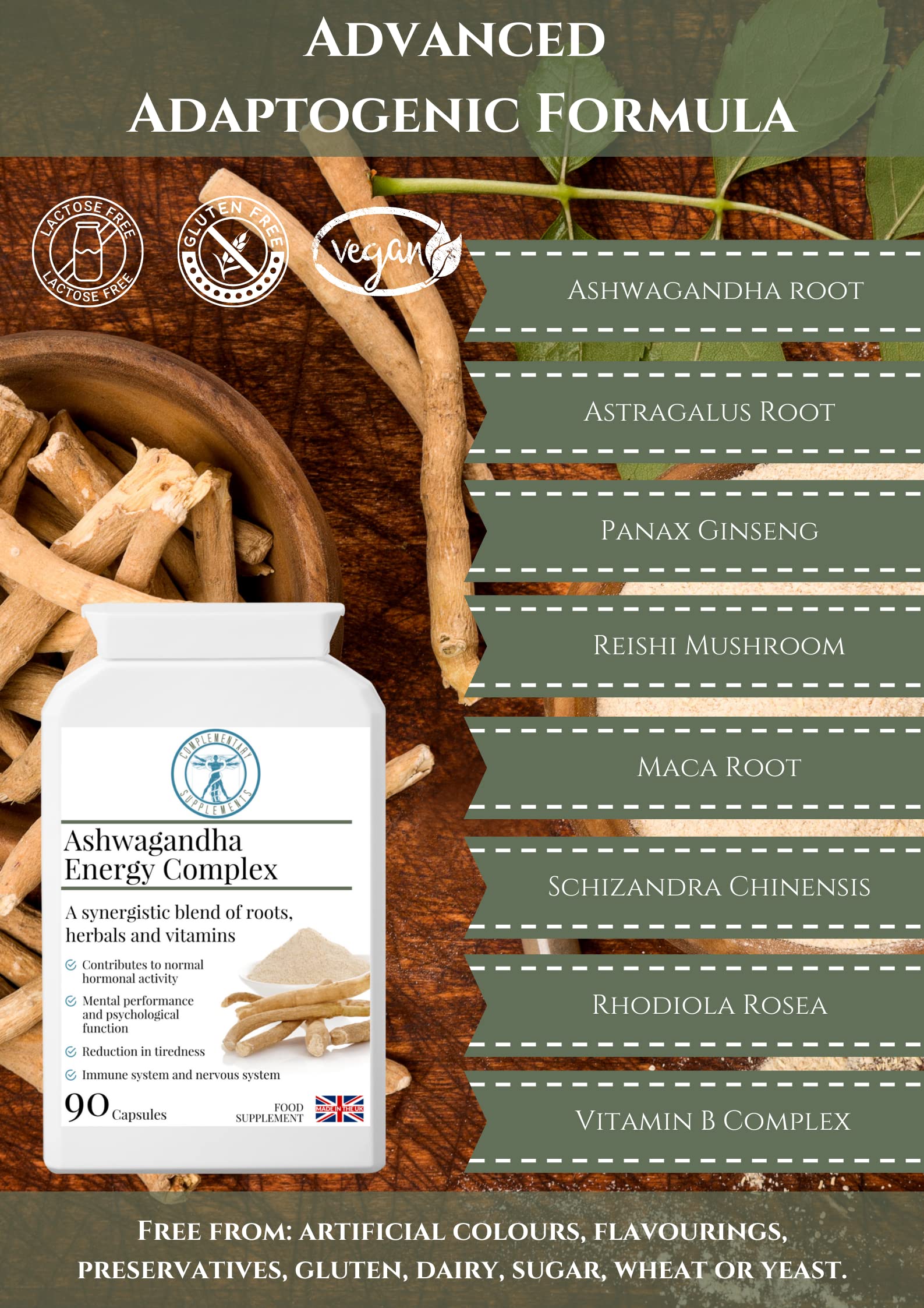 Buy Complementary Supplements Ashwagandha Energy Complex