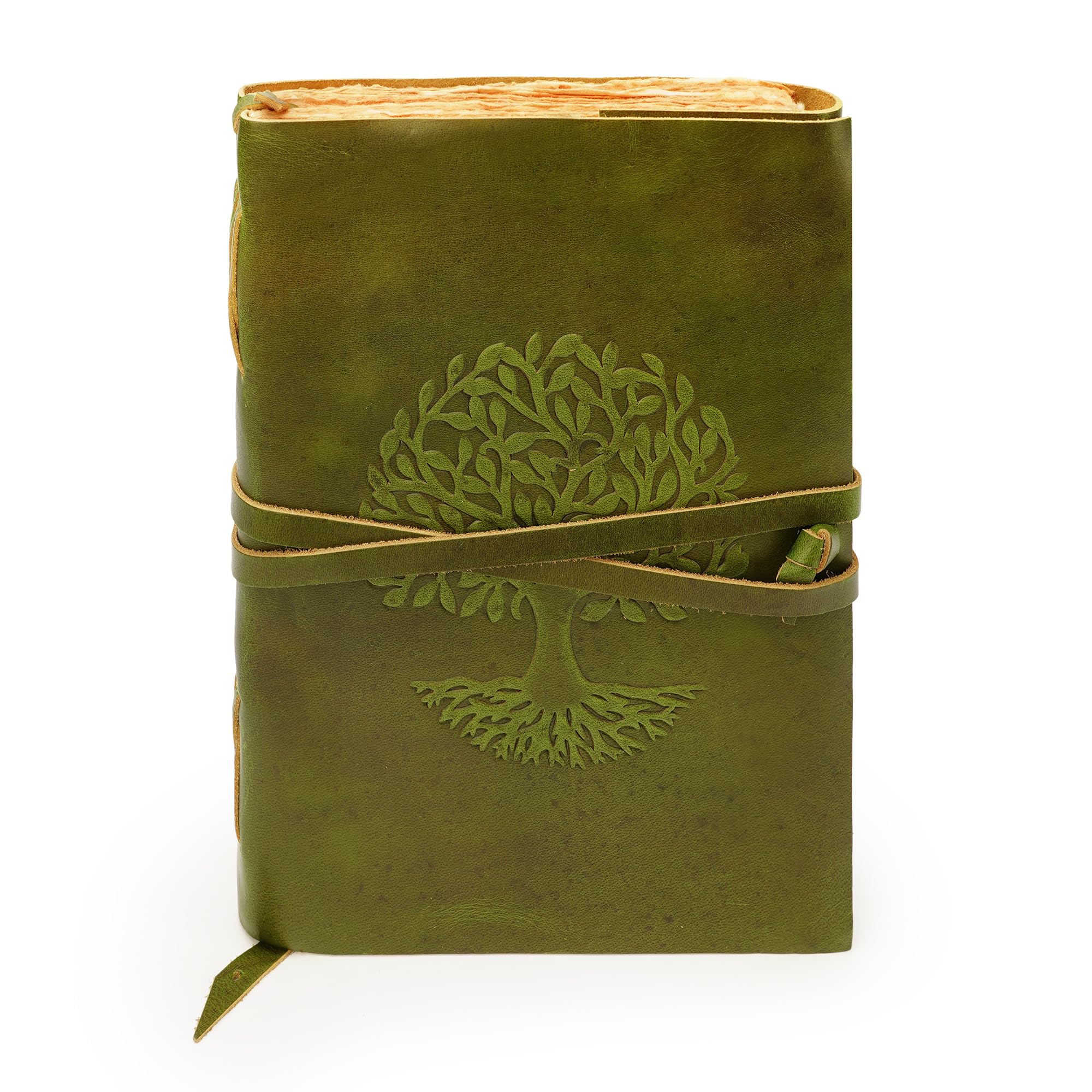 Tree Of Life Leather Journal for Women and Men, Handcrafted Leather Journal for Writing Womens, Sketchbook, Travel Diary with Unlined Deckle Paper,