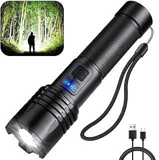 Rechargeable LED Flashlights,Super Bright Flashlight with 3 Lighting Modes,Starmoo High Lumens Flash Light & IPX6 Waterproof,Brightest Flash Lights for Camping Hiking
