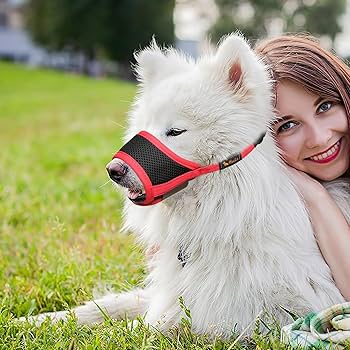 ⭐︎ Amazon.com : HEELE Dog Muzzle,Soft Nylon Muzzle Anti Biting