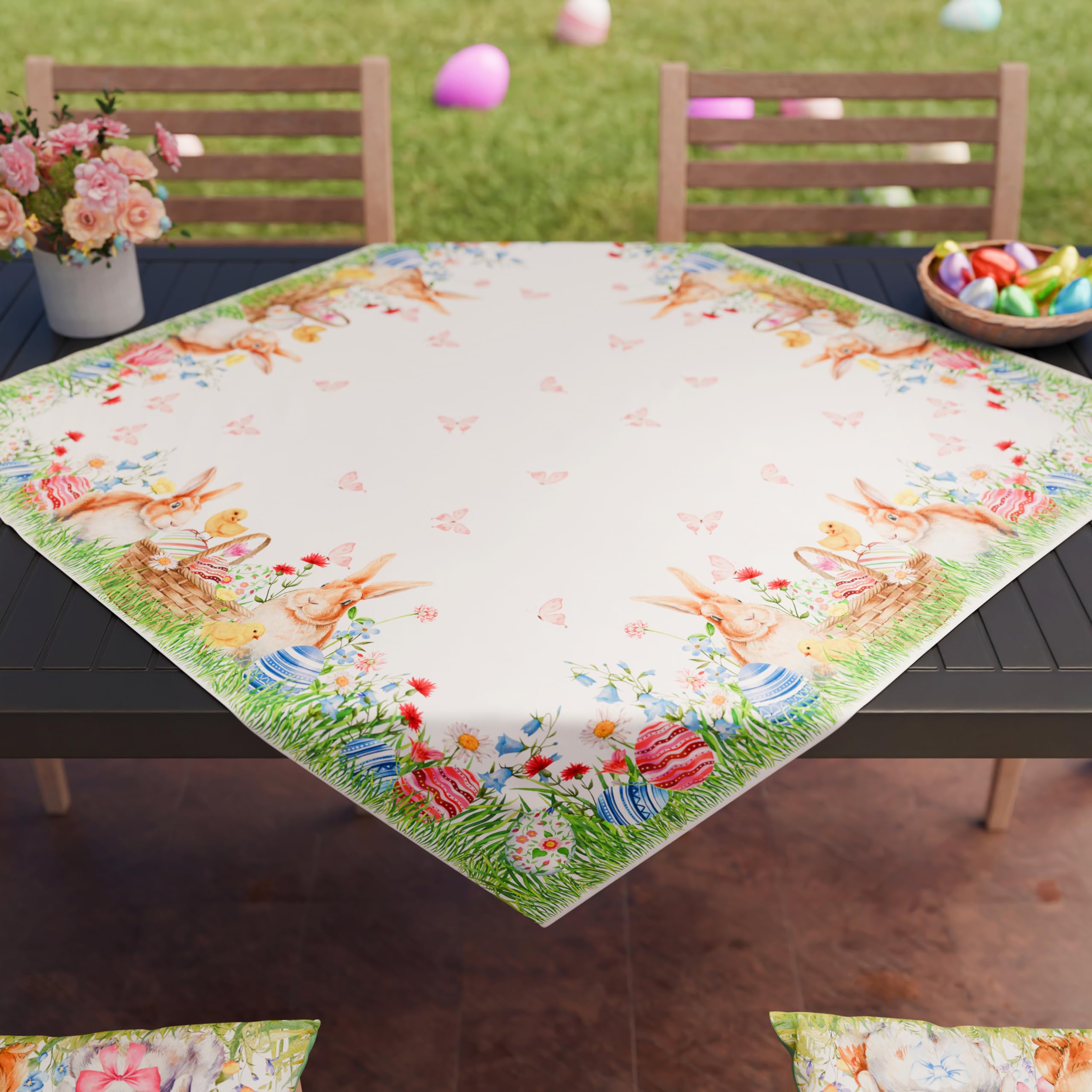PETTI Artigiani Italiani Kitchen Textile Set, 100% Hypoallergenic Microfibre, Bunny, Centrotavola 90 x 90 cm
