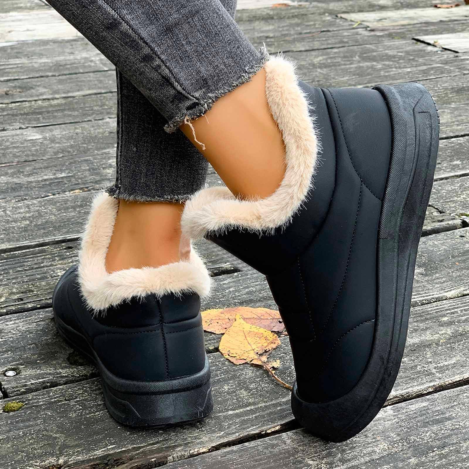 Apres Ski Femme Bottes De Neige Pour Bottines Hiver Chaussures Chaudes Après Botte Chaussure Randonnée Impermeable Bottine Grand Froid D'hiver Fourrées Boots Raquette Imperméable Raquettes À Adulte