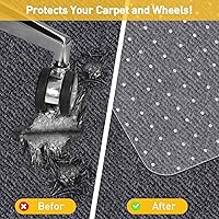 Vista 5 de Tapete resistente para silla de oficina para suelos de alfombra y tapete de escritorio para suelos alfombrados, protector de suelo transparente