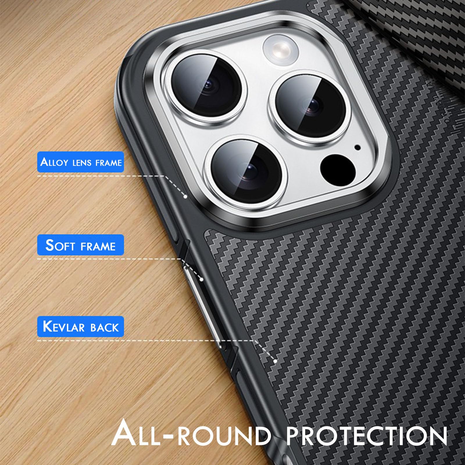 Funda para iPhone 16 Pro Max/16 Pro/16 Plus/16, compatible con MagSafe Real 600D fibra de aramida protección de grado militar, minimalista, suave al tacto, resistente, duradera (amarillo, 16)