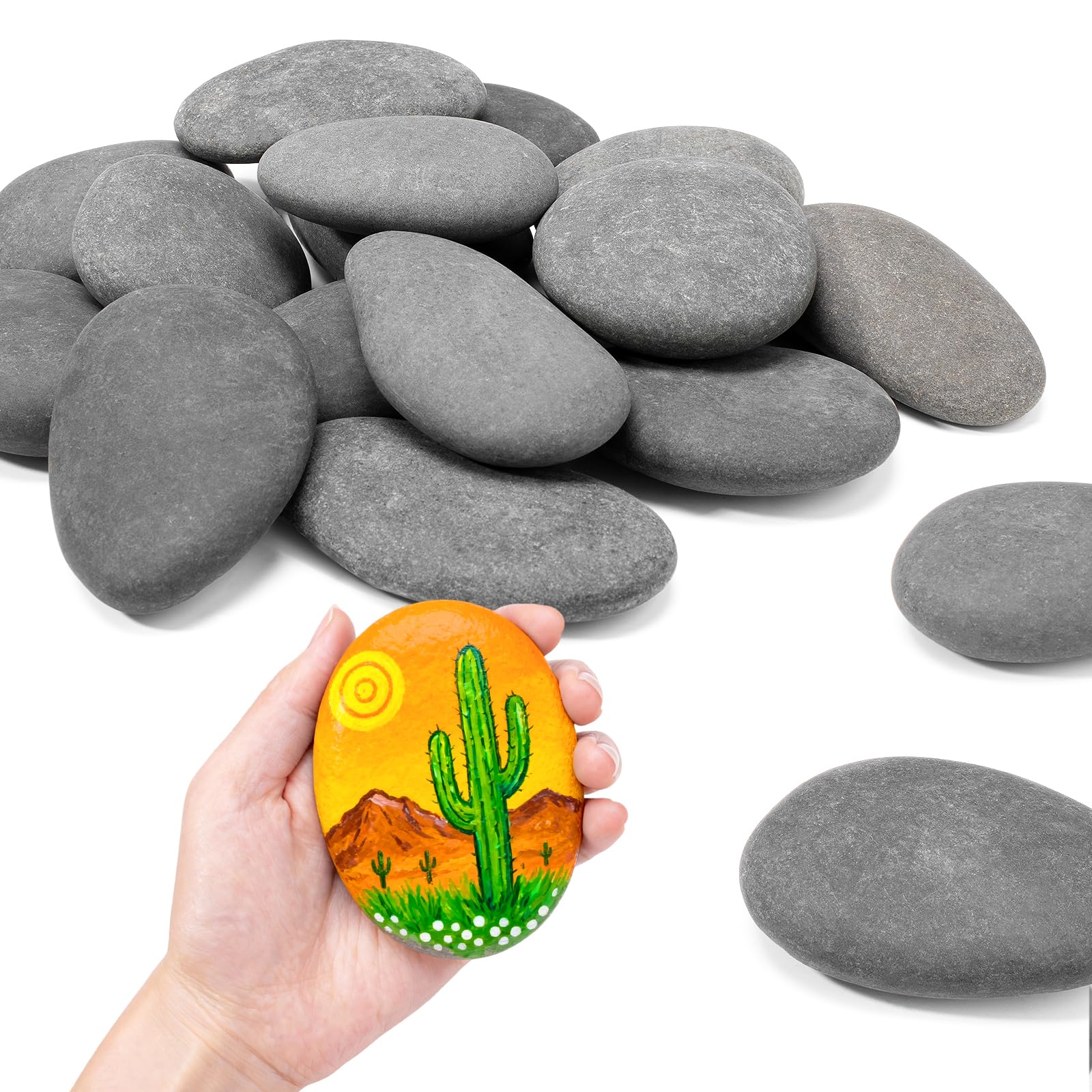 Simetufy 45Pcs Large Rocks for Painting