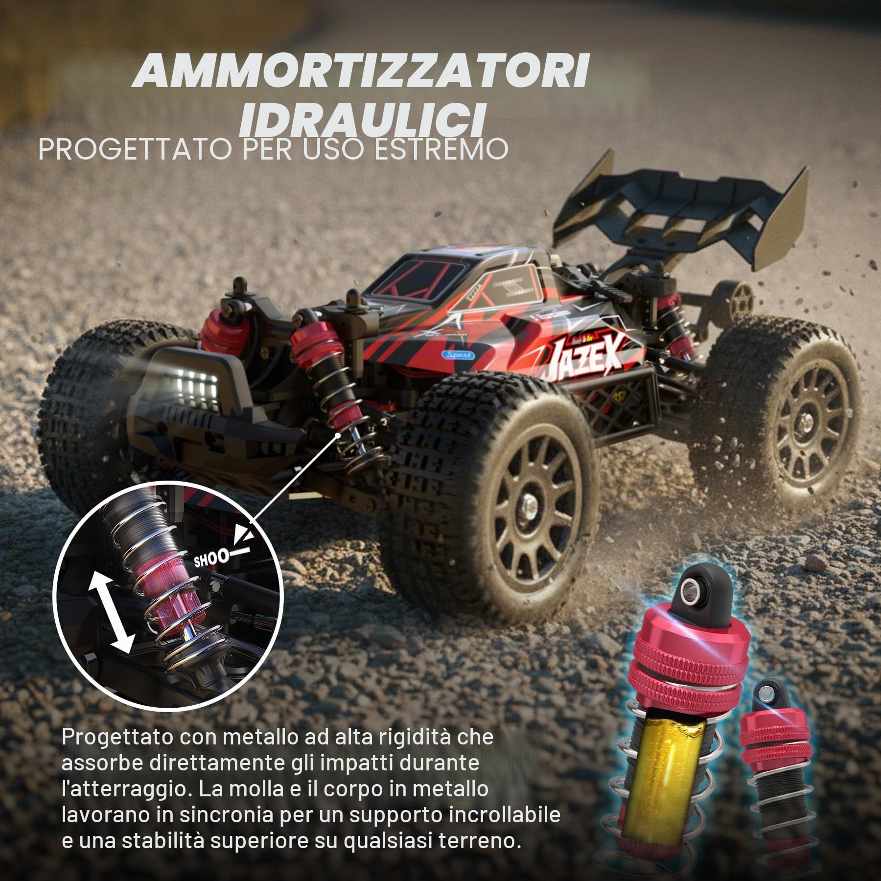 Hosim Brushless RC Buggy per adulti e bambini 60 km/h, 1/14 elettrico ad alta velocità per tutti i terreni, camion Hobby RC 4x4 Off Road RC auto, veicolo RC impermeabile per neve/sabbia/spiaggia età 8
