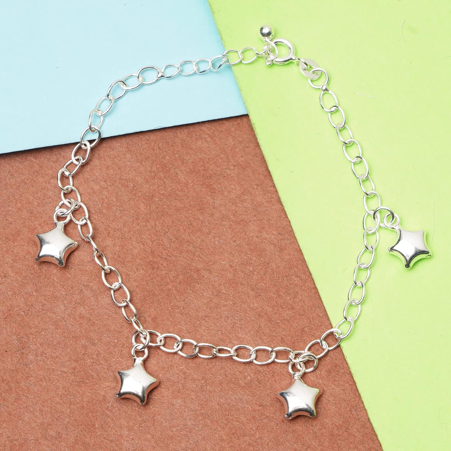 925 Silver Star Charms Bracelet For Women - Image 6