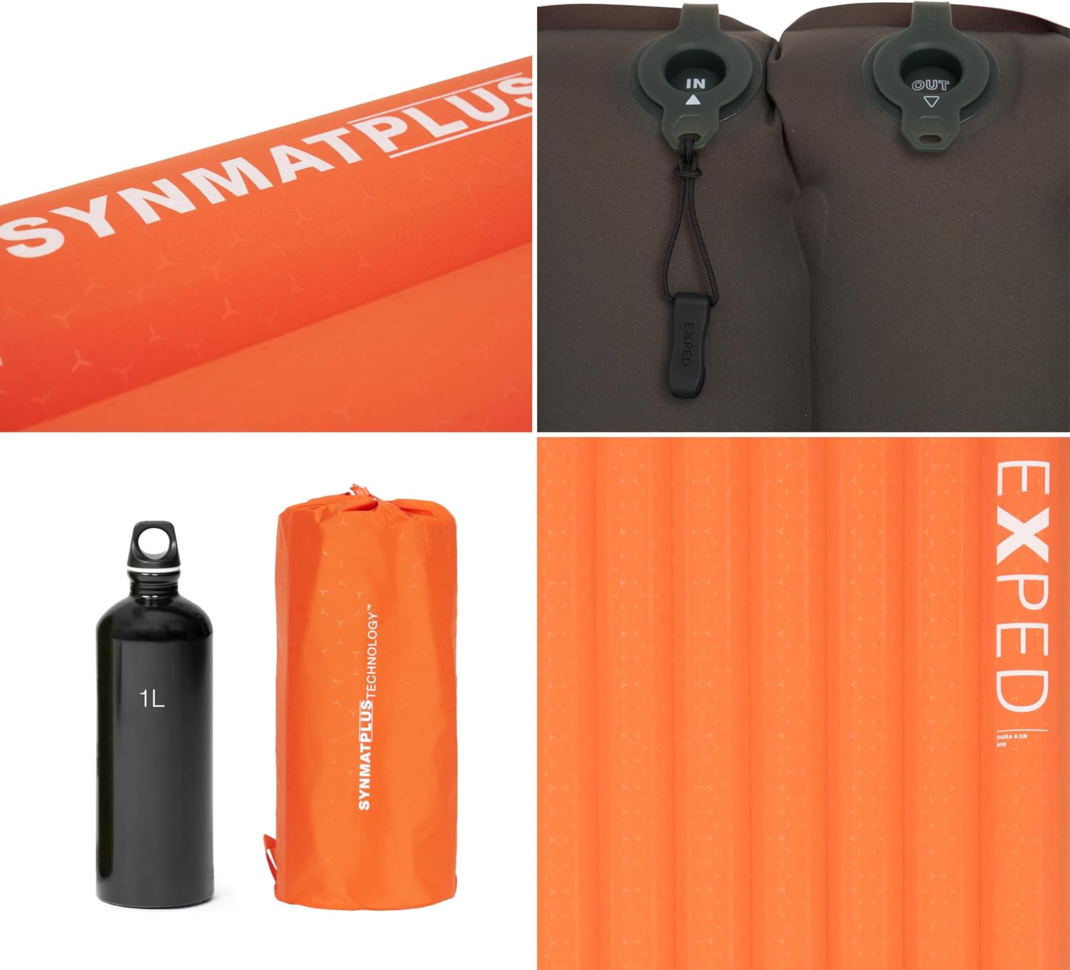Exped Dura 6.5R Sleeping Pad – Insulated 4-Season Backpacking & Mountaineering Mat, Size LW, Flame