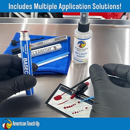 Miniatura 2 de American Touch Up Paint Exact Match Compatible con Chrysler Modern Blue Pearl EBL, PBL, T34 - Brocha para rotulador, capa base