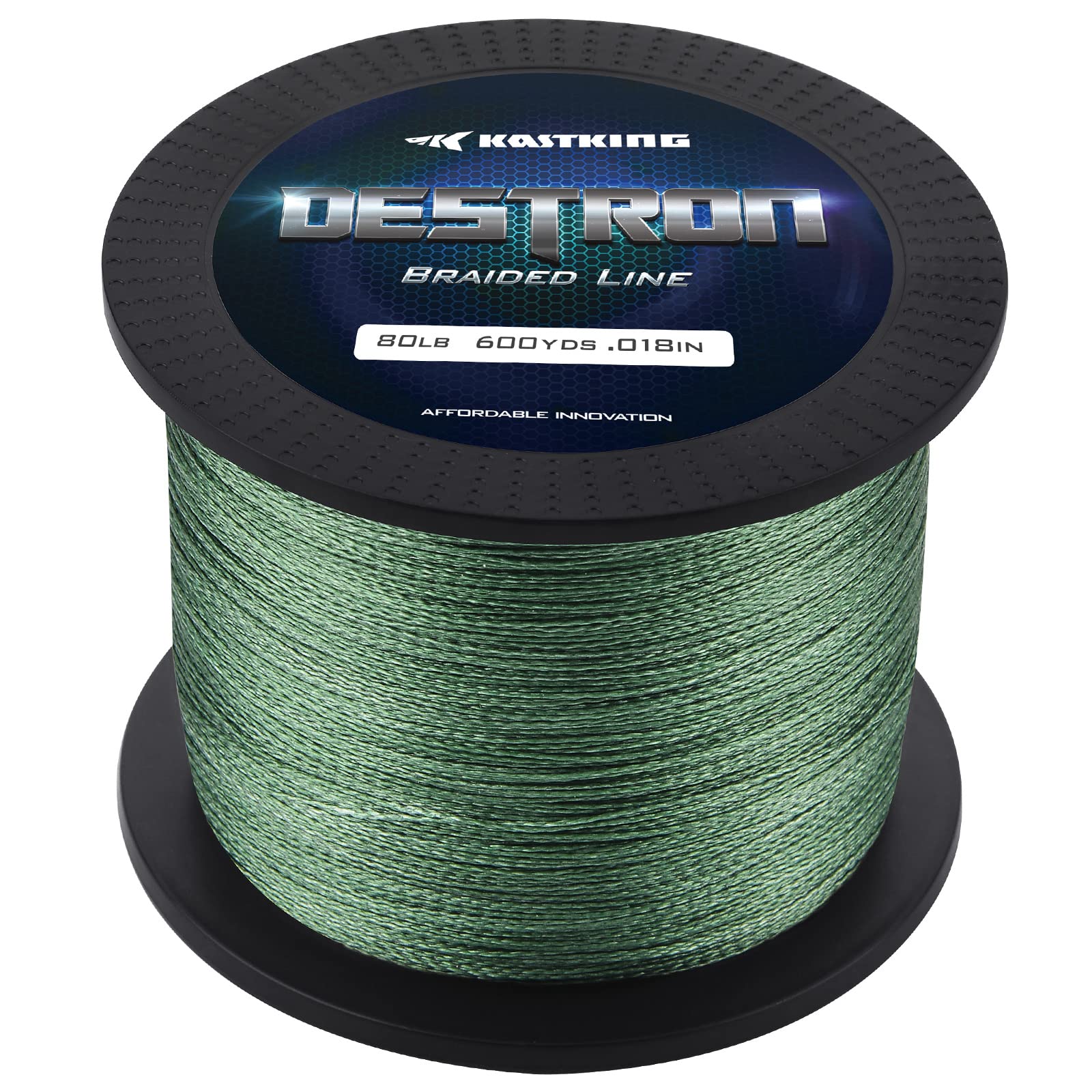 KastKing Destron Braided Fishing Line, Highly Abrasion Resistant, Improved Knot Strength, Ultra-Thin Diameter Superline, Zero Stretch & Memory, CFT “Color Fast Technology”, 75% Thinner Than MonoCarbonfree Certified