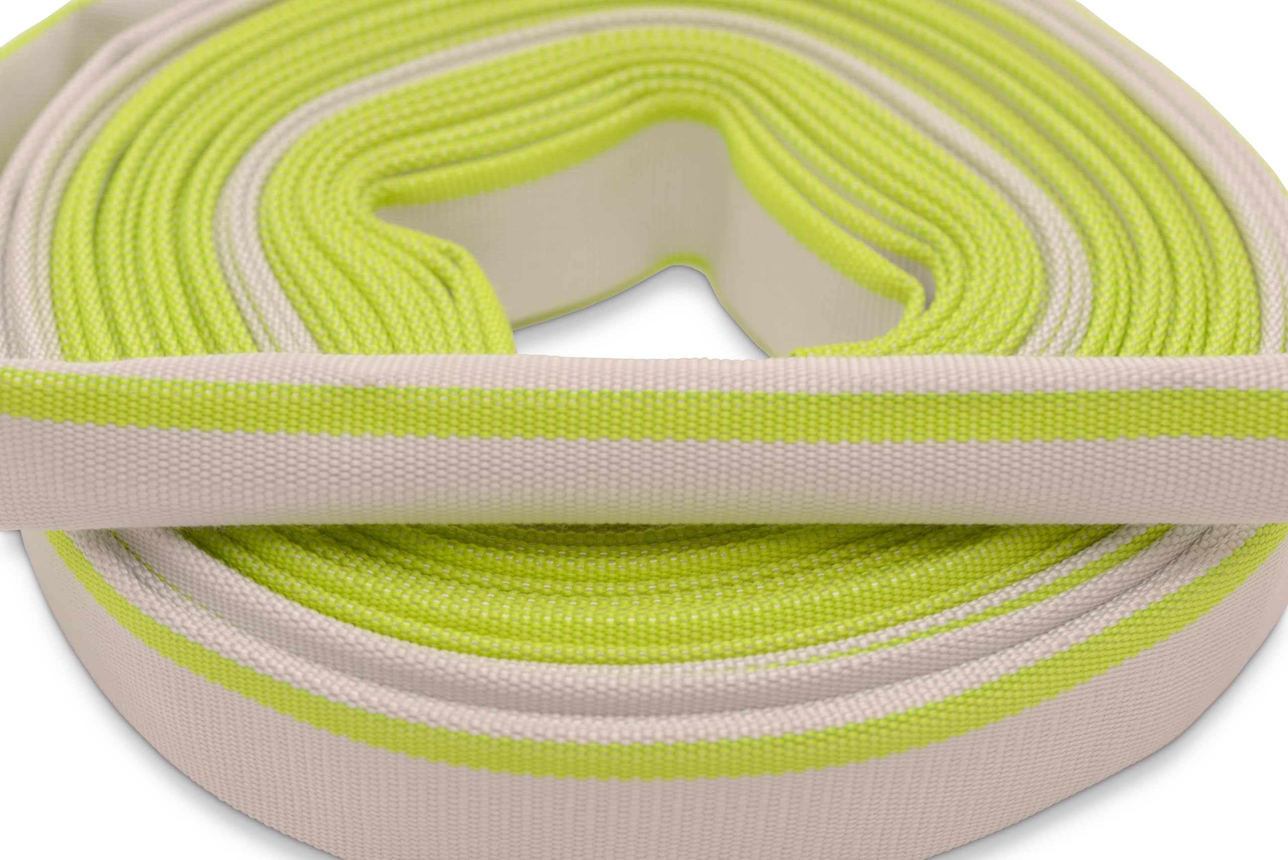 Ø 2" - 52 mm, 50 m - Tuyau plat | Tuyau de chantier | Tuyau industriel | Caoutchouc synthétique, blanc avec vert, 10 bar, -20 °C à +60 °