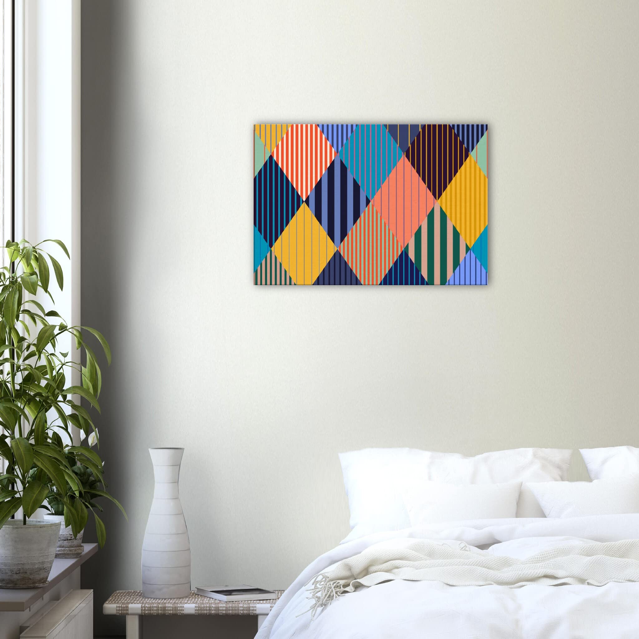 Art mural abstrait diamant coloré 50x70 pour mur vide et terne - 5