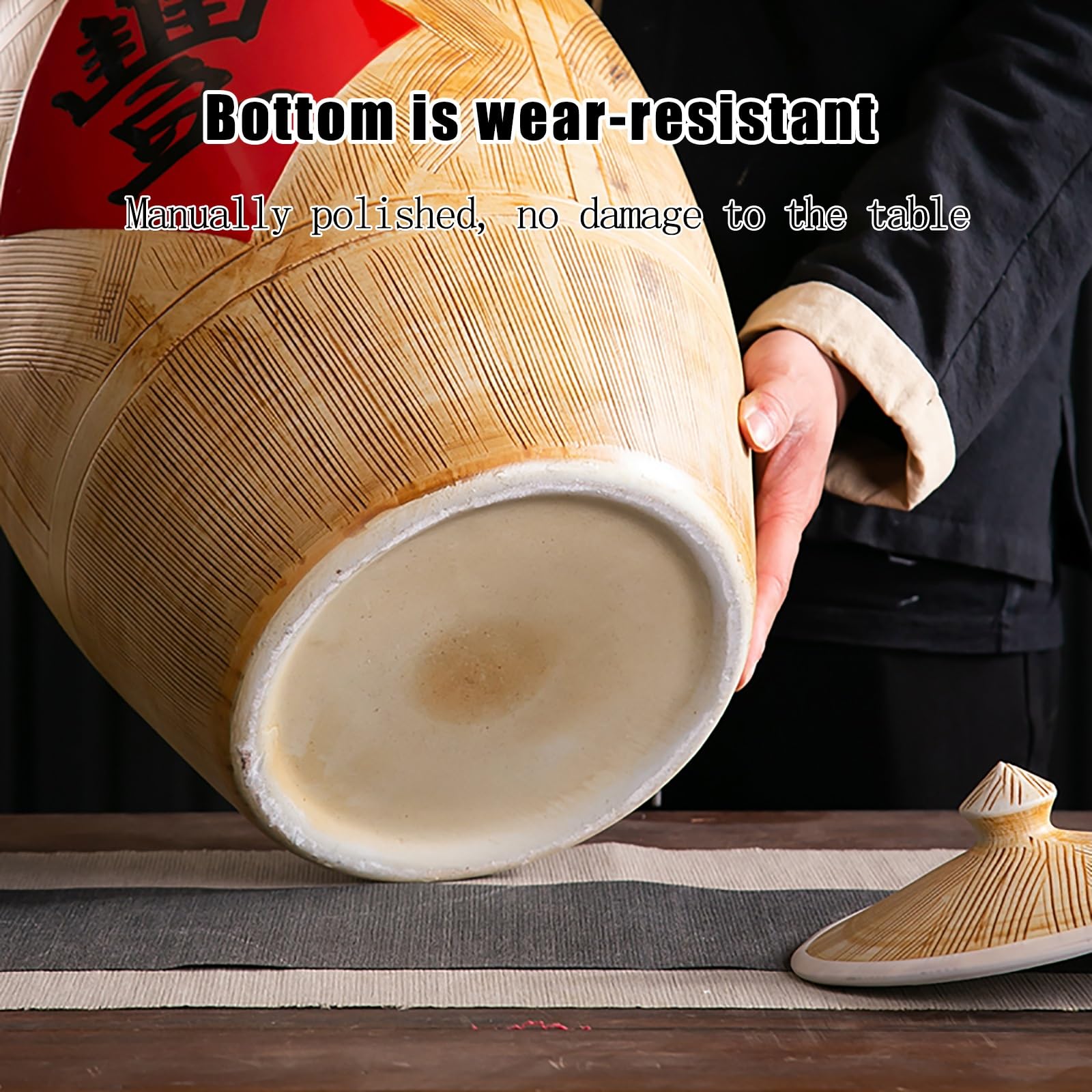 Secchio Di Riso In Ceramica Con Coperchio Contenitore Per La Conservazione Dei Cereali Barattolo Sigillato Da Cucina Distributore Di Cereali (15 Kg) Contenitore Per La Conservazione Del Riso Secchio(A