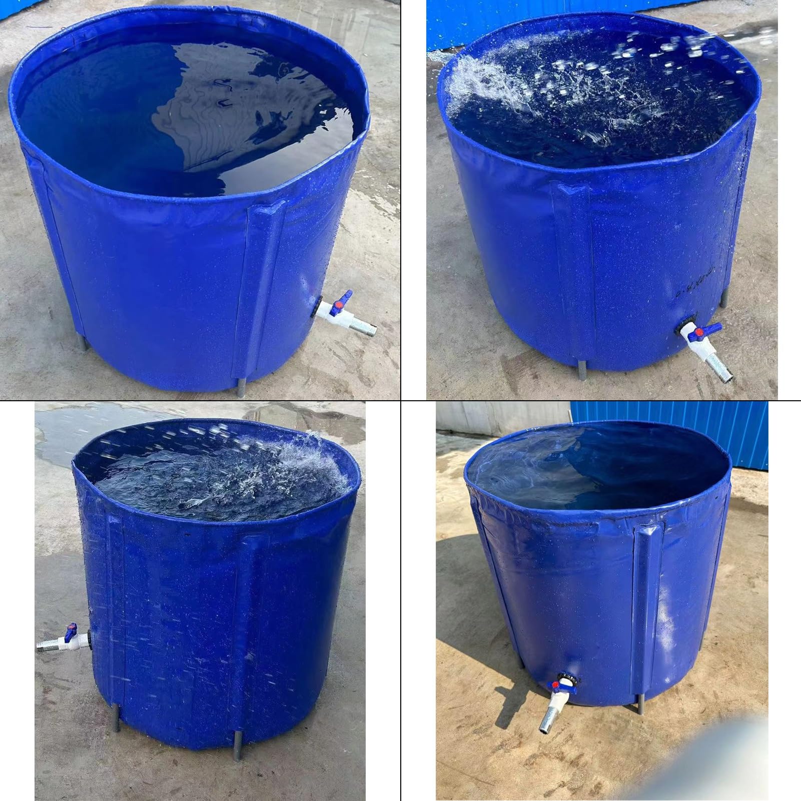 Serbatoio Acqua 50~4900 Litri Serbatoio per Acqua Piovana Pieghevole Bidone per Giardino e Uso Esterno(200x100cm/79x39in)