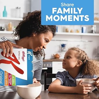Kellogg's Special K, Breakfast Cereal, Original, Made with Folic Acid, B Vitamins, and Iron, Value Size, 18oz Box(Pack of 6)