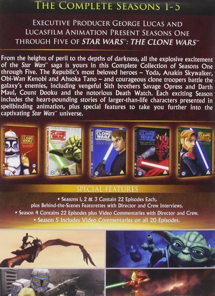 Star Wars Clone Wars - Season 1-5 [DVD]: Amazon.co.uk: DVD