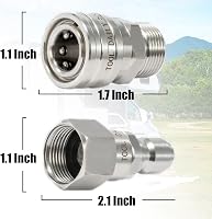 Tool Daily M22 14mm Nyomásmosó Adapter Készlet Rozsdamentes Gyorscsatlakozó 5000PSI 6