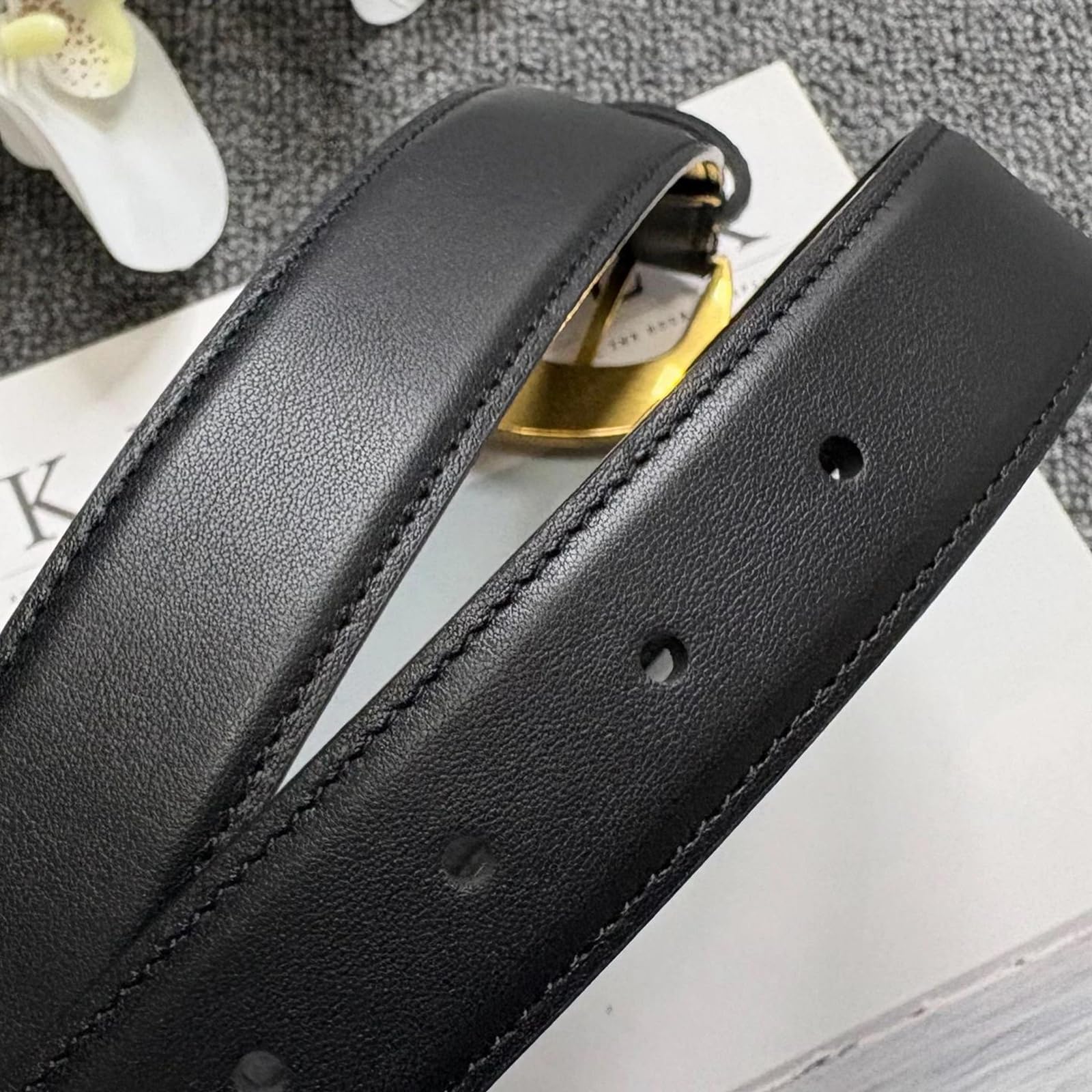 Hebilla De Pasador De Cuero Genuino Para Cinturón De Mujer De 3 cm (1,2 Pulgadas) Para Jeans, Pantalones, Vestidos Y Faldas.