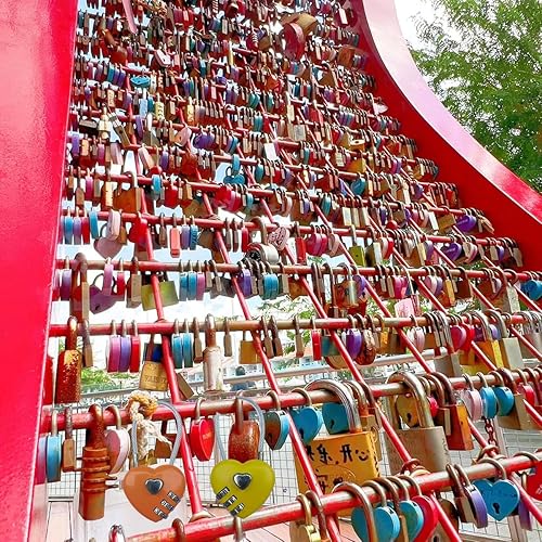 Miniatura 3 de Cerraduras de corazón, candado de amor, cerraduras de casillero pequeñas, cerradura de amor para caja de almacenamiento de joyas, decoración de