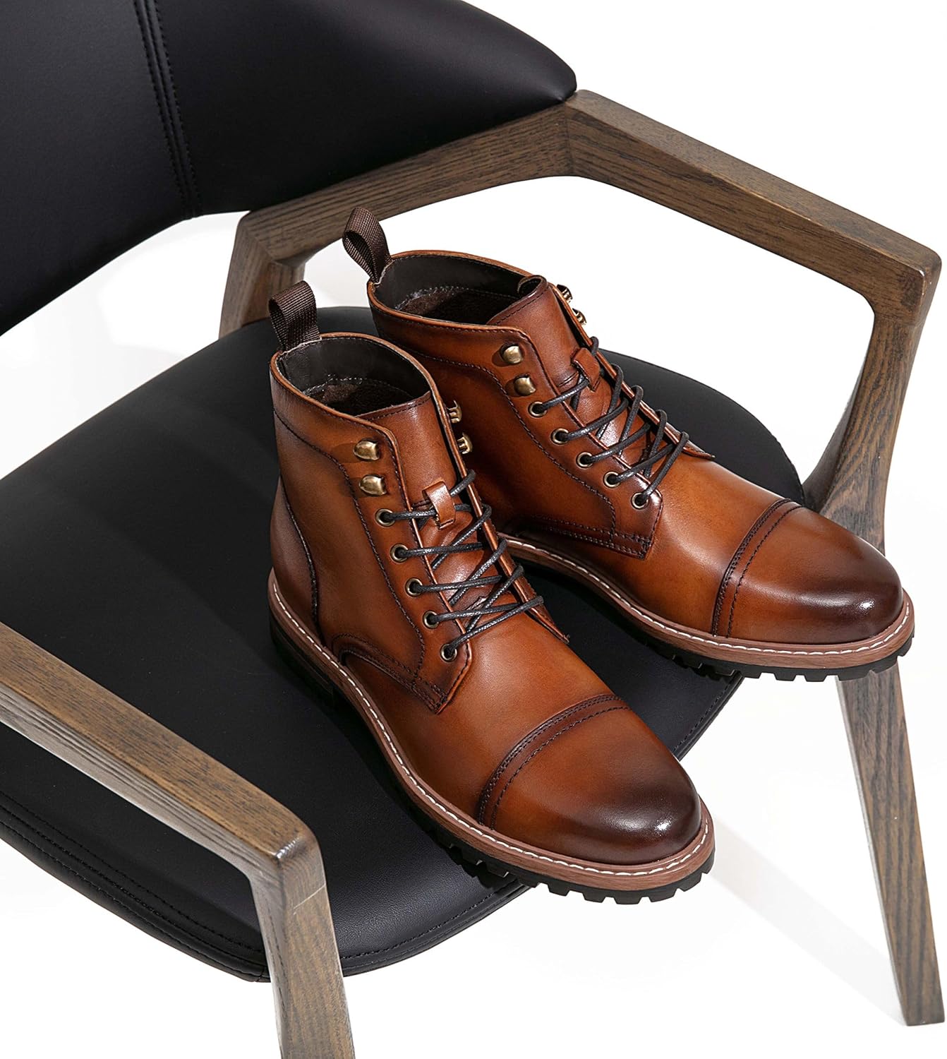 Jousen Mens Boots Leather Boots Dress Boots for Men