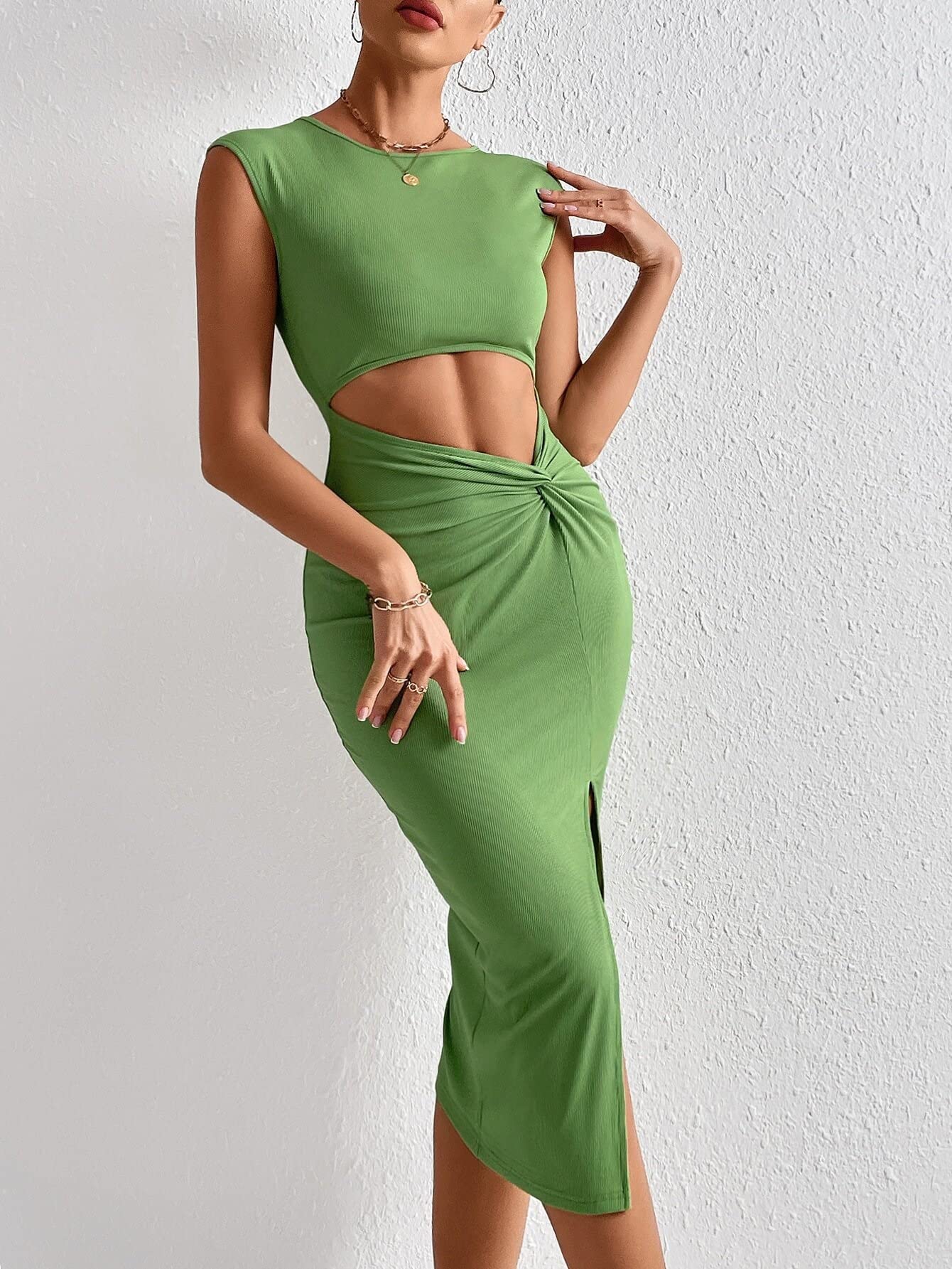 slim fit dress slacks Apollo Dress Mojito Strapless Cut-Out Gown main image 0