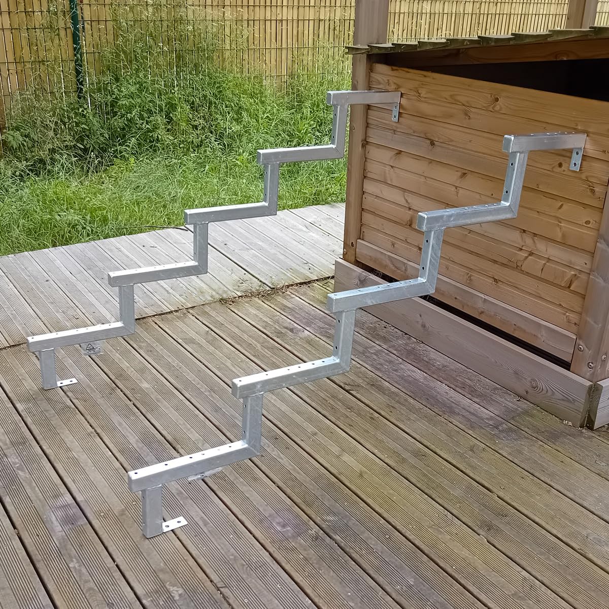 2er Set Stahl Treppenwange 5 Stufen - Option für Setzstufen-Höhe 85cm